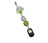 XuQiZZpp Chaîne de téléphone portable en forme de trèfles porte-bonheur avec perles uniques - Chaîne de téléphone robuste pour les amateurs de mode