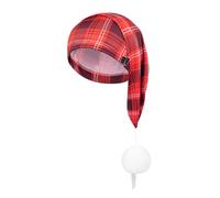 XuQiZZpp Chapeau de Père Noël à carreaux épais pour les vacances, doublure confortable de Noël, Nouvel An, chapeau avec pompons, chapeaux de Noël pour adultes et hommes
