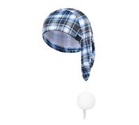 XuQiZZpp Chapeau de Père Noël à carreaux épais pour les vacances, doublure confortable de Noël, Nouvel An, chapeau avec pompons, chapeaux de Noël pour adultes et hommes