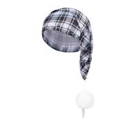 XuQiZZpp Chapeau de Père Noël à carreaux épais pour les vacances, doublure confortable de Noël, Nouvel An, chapeau avec pompons, chapeaux de Noël pour adultes et hommes