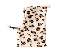 XuQiZZpp Chapeau pull imprimé léopard pour chats et chiens - Bonnet chaud pour animal domestique - Casque de protection silencieux contre le bruit