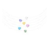 XuQiZZpp Collier de coquillages de dopamines en forme de cœur contemporain, accessoire coloré robuste pour les looks de fête et décontractés, chaîne réglable pour usage quotidien pour