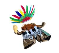 XuQiZZpp Costume indien de transformation pour animal domestique avec chapeau