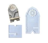 XuQiZZpp Craft Moule en silicone personnalisable pour support de téléphone avec trou de chargement et insertion décorative