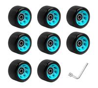 XuQiZZpp Ensemble de roues de patins à roulettes à double rangée, accessoires pour quads de rechange avec roulements, roue de patinage à double rangée