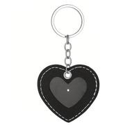 XuQiZZpp Étui de protection compact et léger pour carte, porte-clés avec motif cœur, Noir , Taille unique