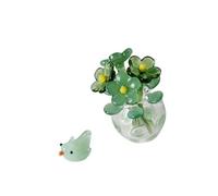 XuQiZZpp Figurines d ' Oiseaux en Oubliez-Moi Pas, Bouquet de Verre, Objets de Collection, décoration de Table, centres de Table, décorations pour la Maison, Figurines en, Oubliez-Moi