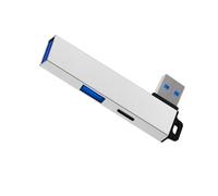 XuQiZZpp Hubs USB 3.0 conviviaux USB 3.0 vers concentrateurs de type C avec 2 ports USB pour une utilisation améliorée, coque en aluminium, adaptateur multiports de type C
