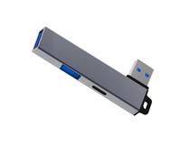 XuQiZZpp Hubs USB 3.0 conviviaux USB 3.0 vers concentrateurs de type C avec 2 ports USB pour une utilisation améliorée, coque en aluminium, adaptateur multiports de type C