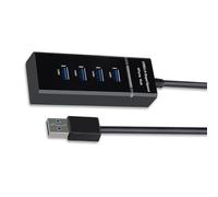 XuQiZZpp Hubs USB Adaptateur USB3.0 4 Ports Indicateurs LED pour Ordinateur de Bureau, Souris, claviers, imprimante, de données 5 Gbit/s, Vitesse de, de données