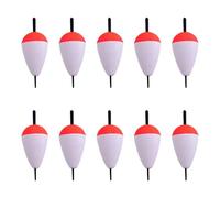 XuQiZZpp Lot de 10 bouées flottantes en mousse rouge et blanche pour pêche en mer