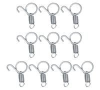 XuQiZZpp Lot de 10 crochets à ressort pour ressort de cage pour loquet de porte, crochets de cage, clips métalliques, multifonctions, 2 tailles