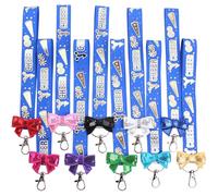 XuQiZZpp Lot de 10 porte-clés style pom-pom girl - Accessoires colorés en polyester doux au toucher et sécurisés pour événements sportifs, bleu, taille unique