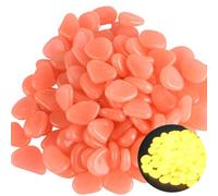 XuQiZZpp Lot de 100 galets lumineux nocturnes pour aménagement paysager extérieur - Pierres décoratives en résine sans danger