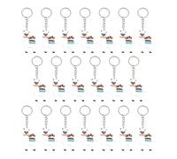 XuQiZZpp Lot de 20 porte-clés en forme d'alpagas en PVC souple pour sacs à dos et téléphones