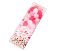 XuQiZZpp Lot de 3 jouets colorés en peluche douce avec chaton interactif intégré pour chats d'intérieur et chats d'intérieur en peluche douce avec clochettes à l'intérieur