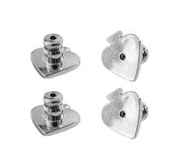 XuQiZZpp Lot de 4 fermoirs de boucles d'oreilles de rechange en forme de cœur pour un usage quotidien ou une fête