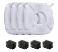 XuQiZZpp Lot de 4 filtres de rechange pour fontaine pour animaux de compagnie - Optimise la routine de consommation d'eau de votre animal de compagnie
