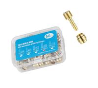 XuQiZZpp Lot de 50 raccords de tuyau de frein hydraulique pour vélo - Raccord de tuyau d'huile - Boulon de raccordement - Pour pièces de vélo - Tête de frein - Aiguille à huile