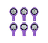 XuQiZZpp Lot de 6 montres d'extérieur à bracelet réglable avec boussole - Affichage clair - Pour étudiants, voyageurs, randonneurs - Étanche