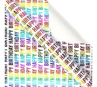 XuQiZZpp Lot de petits rouleaux de papier cadeau multifonction vibrant pour fête d'anniversaire, motifs uniques