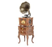 XuQiZZpp Magnifique tourne-disque miniature pour maison de poupée, décoration idéale pour les collectionneurs d'art et le style d'intérieur classique