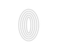 XuQiZZpp Matrices de découpe en métal avec cadre ovale pour la fabrication de décorations de journal