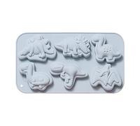 XuQiZZpp Moule à 6 cavités en forme de dinosaure pour fondant, biscuits, pâtisserie, anniversaire, biscuits, outils de décoration de gâteaux, moules pour décorations en silicone, formes de pâtisserie