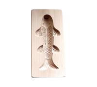 XuQiZZpp Moule à gâteau en bois à la carpe artistique - Grande capacité - Outil de cuisson efficace pour la cuisine familiale
