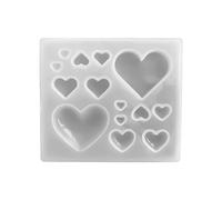 XuQiZZpp Moule de moulage de bijoux en silicone pour pendentif en résine en forme de cœur, boucles d'oreilles, moule époxy pour moulage de résine, pince à cheveux, porte-clés, artisanat