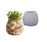 XuQiZZpp Moule en résine de silicone avec motif mouton détaillé - Parfait pour les projets d'artisanat faits à la main