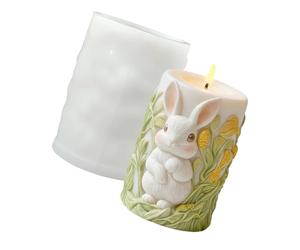 XuQiZZpp Moule en silicone en forme de lapin pour Pâques et figurines décoratives