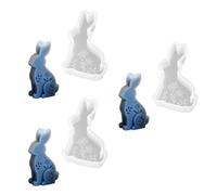 XuQiZZpp Moule en silicone multifonction en forme de lièvre en forme de fleur pour fabrication de bougies, savons, chocolats