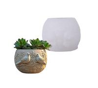 XuQiZZpp Moule en silicone réutilisable en forme d'oiseaux fait à la main pour décoration de pots de fleurs - Idées uniques
