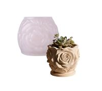 XuQiZZpp Moule en silicone souple en relief pour pot de fleurs - Convient pour les projets décoratifs de pots de fleurs