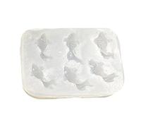XuQiZZpp Moule en silicone transparent en forme de poisson pour porte-clés fait à la main, ornement artistique, design détaillé