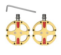 XuQiZZpp Pédales de vélo en alliage d'aluminium - 3 systèmes de roulement - Plate-forme large - Crampons antidérapants - Roulement scellé pour vélo de montagne