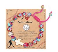 XuQiZZpp Pendentif crucifix tressé sur le thème du football/baseball/basket-ball pour homme et femme en cristal synthétique, taille unique, Comme décrit