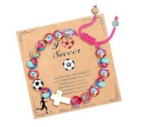 XuQiZZpp Pendentif crucifix tressé sur le thème du football/baseball/basket-ball pour homme et femme en cristal synthétique, taille unique, Comme décrit