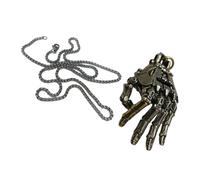 XuQiZZpp Pendentif main mécanique avec articulations mobiles en cuivre, bijou tendance, accessoire de chaîne de clavicule, pendentif mécanique rétro, One Size, Comme décrit, Comme décrit.