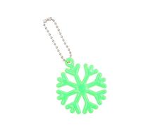 XuQiZZpp Pendentif réfléchissant en forme de flocon de neige pour sac à main, porte-clés pour enfants, pour la marche, la course à pied, le cyclisme