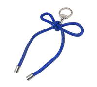 XuQiZZpp Porte-clés élégant orné de strass étincelants avec nœud et corde, noir foncé, taille unique