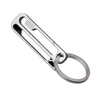 XuQiZZpp Porte-clés en alliage métallique avec clip à la taille - Porte-outils d'extérieur - Anneaux anti-perte - Porte-outils d'extérieur