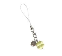 XuQiZZpp Porte-clés en cristal fait à la main en forme de trèfle à quatre feuilles - Multifonction - Chaîne de téléphone pour décoration de sac de téléphone