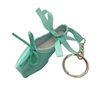 XuQiZZpp Porte-clés en forme de chaussure de ballet en alliage pour filles et adolescentes, turquoise, taille unique