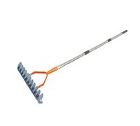 XuQiZZpp Râteaux de chaume de jardin robustes et peu encombrants pour un rangement facile Matériaux en alliage résistant à la rouille