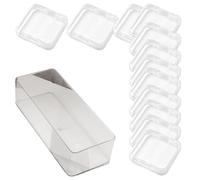 XuQiZZpp Récipient de rangement portable en acrylique transparent résistant à la poussière pour les amateurs de bijoux Plateau de rangement en acrylique, L, Acrylique