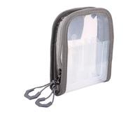XuQiZZpp Sac de rangement pour leurres de pêche avec fermeture éclair à 2 sens, portable, 6 compartiments transparents, pour leurres de pêche avec ouverture rapide, gris clair, Taille unique