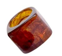 XuQiZZpp Style rétro géométrique bijoux conviviaux bagues en résine acrylique inspirées de l'art pour anniversaires, fêtes, événements