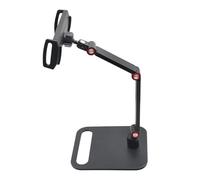 XuQiZZpp Support de moniteur portable réglable en aluminium pour écrans de 4,7 à 45,7 cm, téléphones/tablettes avec rotation à 360 et base antidérapante en aluminium réglable